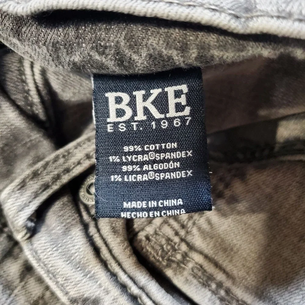 BKE Jake Straight Jeans Mens 32x32 Gray Denim Stretch Casual Essential
